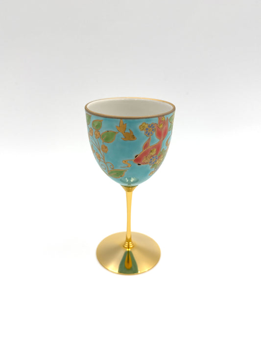 Kutani Yaki (Ware) Wine Cup, Goldfish