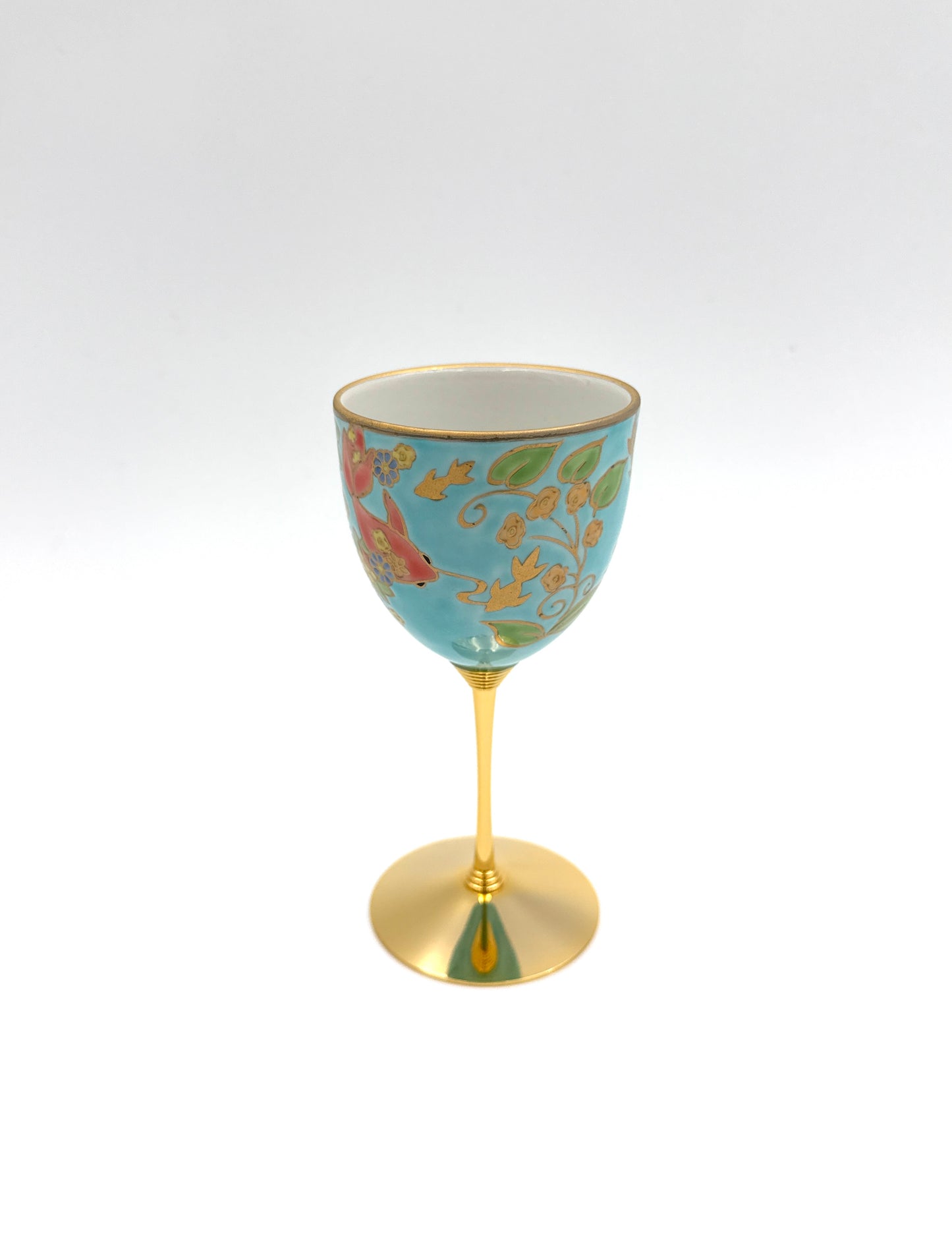 Kutani Yaki (Ware) Wine Cup, Goldfish