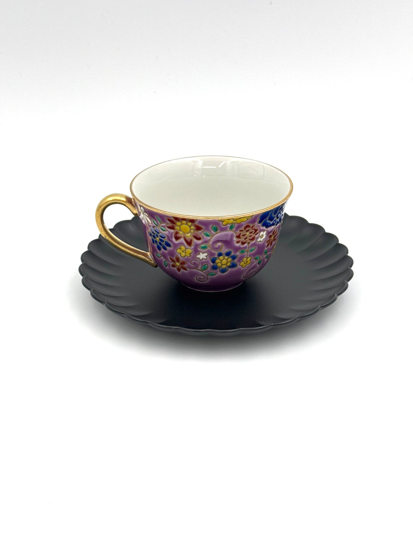 Kutani Yaki (Ware)Cup and Source, Blue Elephant