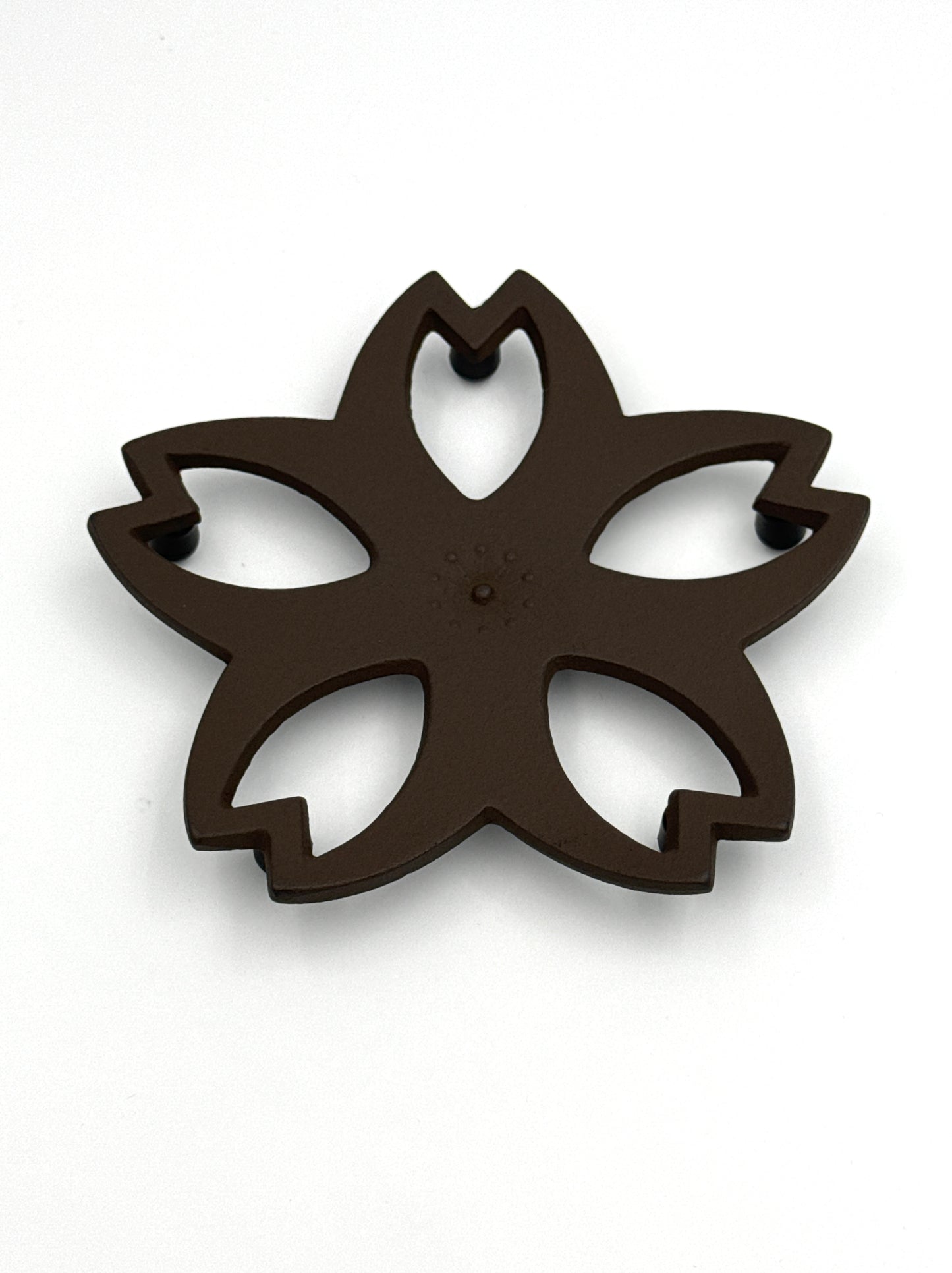 Nanbu Ironware Kettle Rest Cherry Blossom / Brown