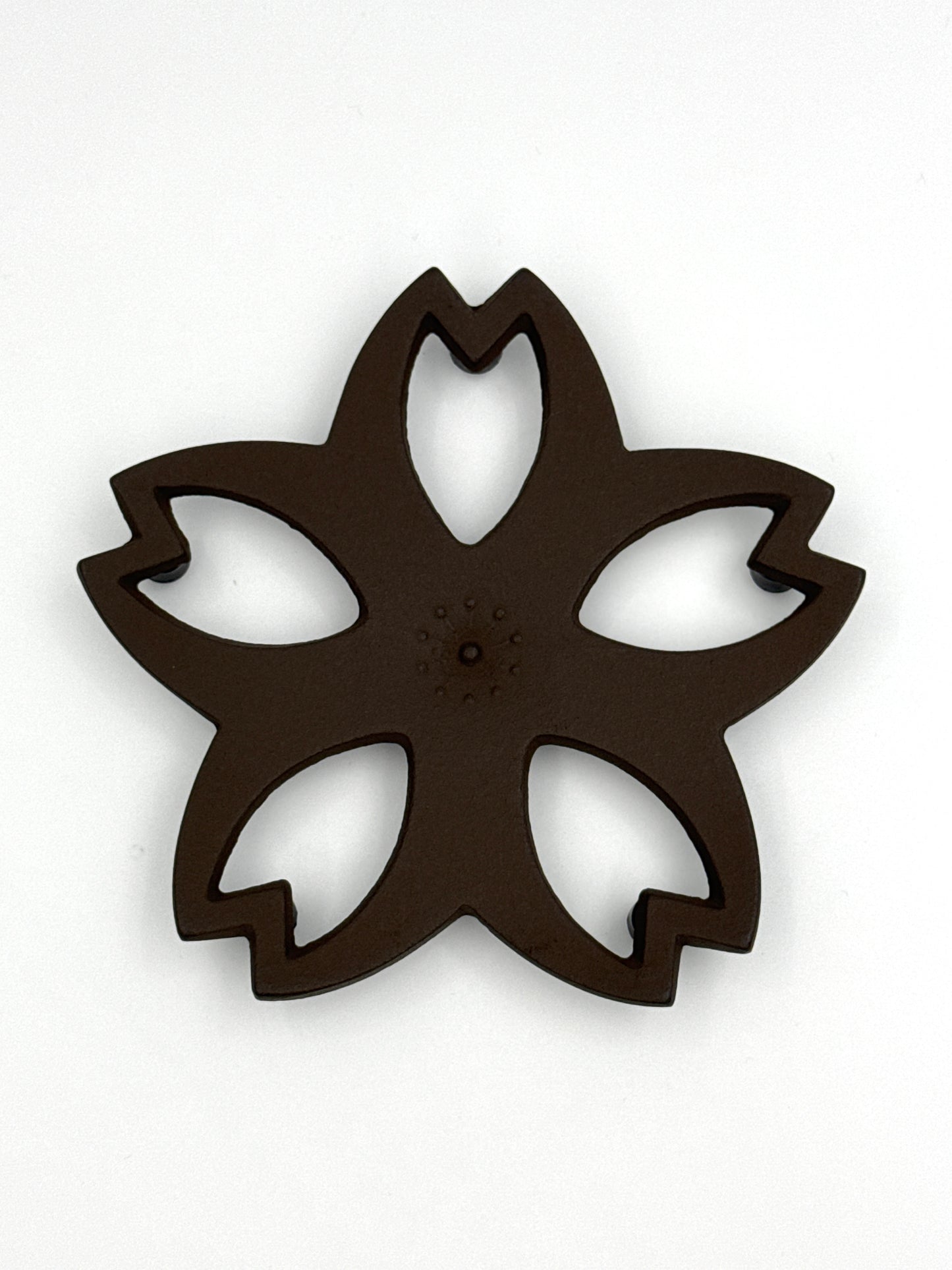 Nanbu Ironware Kettle Rest Cherry Blossom / Brown