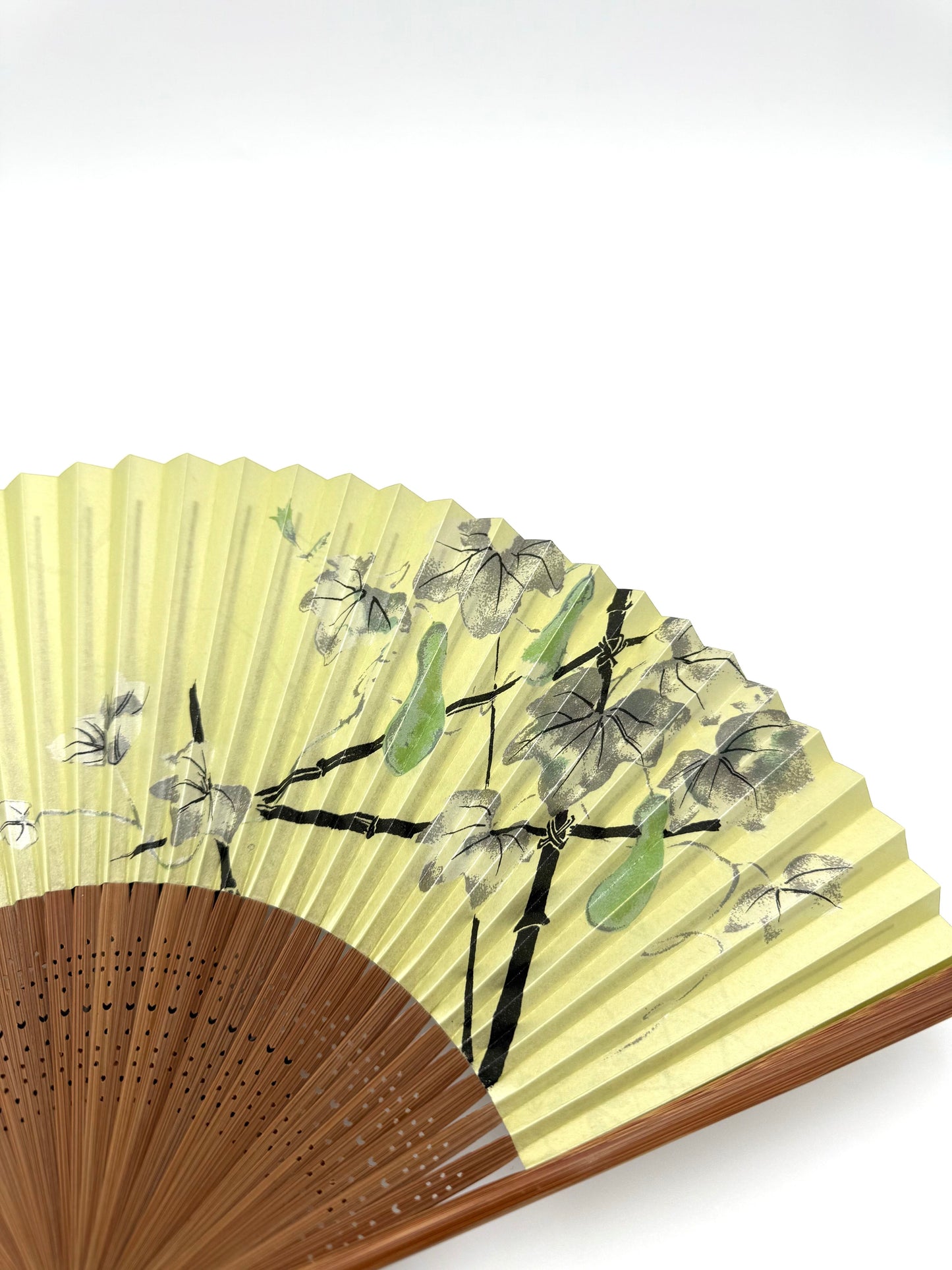 Ōmi Folding Fan-Dragonfly and Gourd