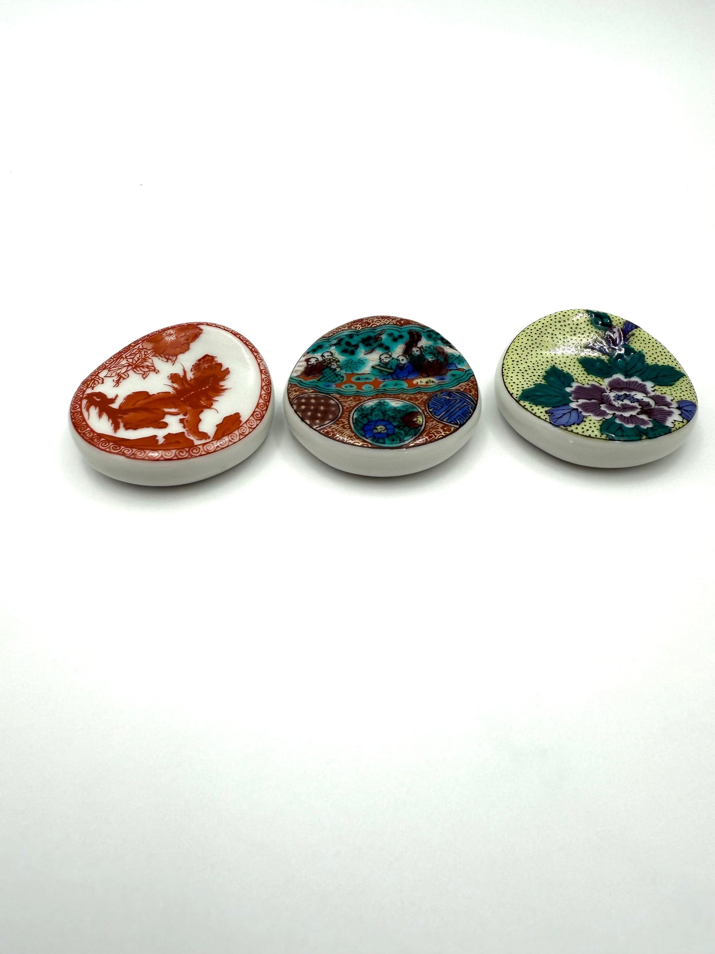 Kutani Yaki (Ware) Traditional Design Chopstick Rest(5 pcs)