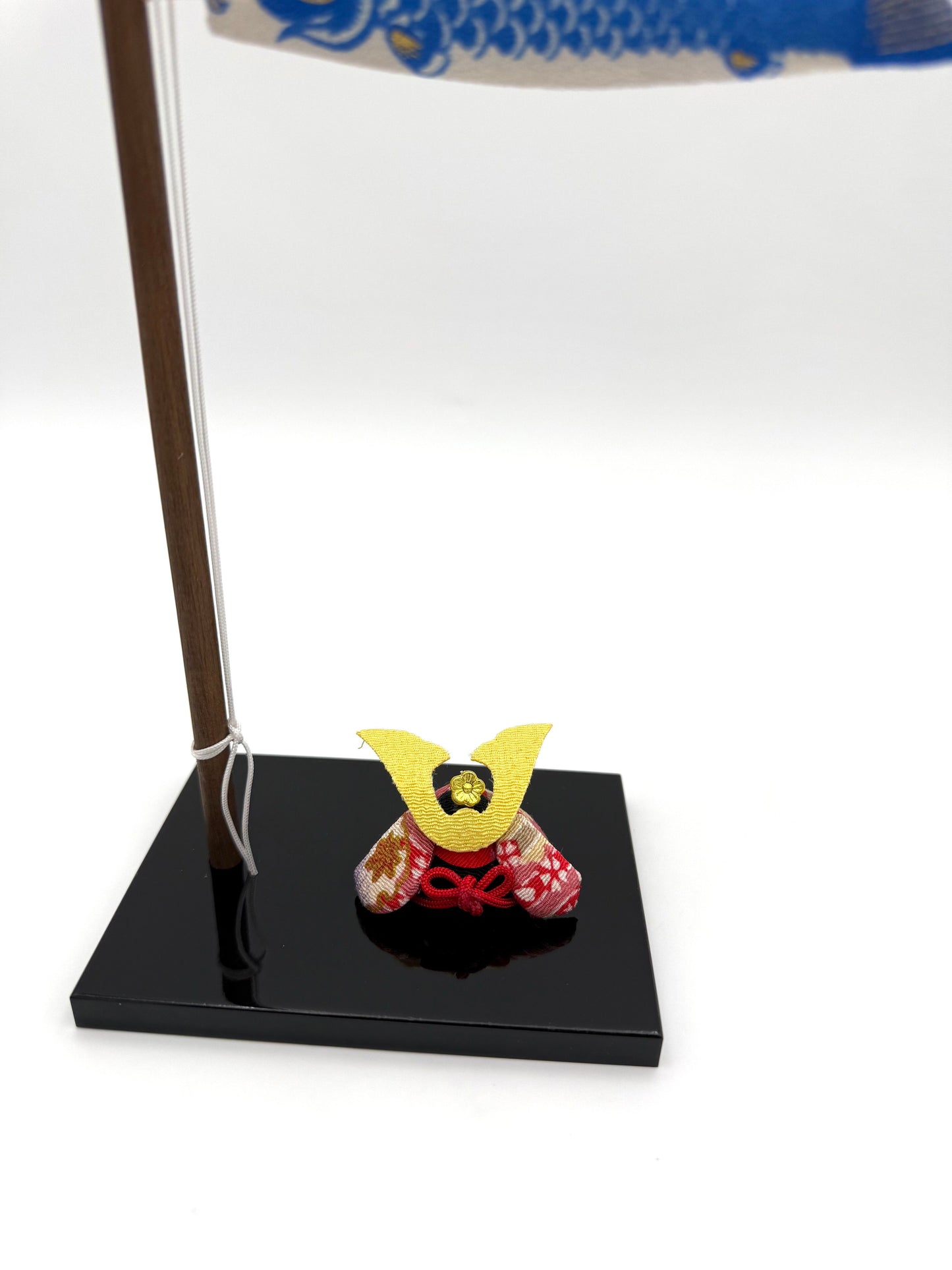 Japanese Chirimen Koinobori Decoration with Mini Kabuto – Children’s Day Display