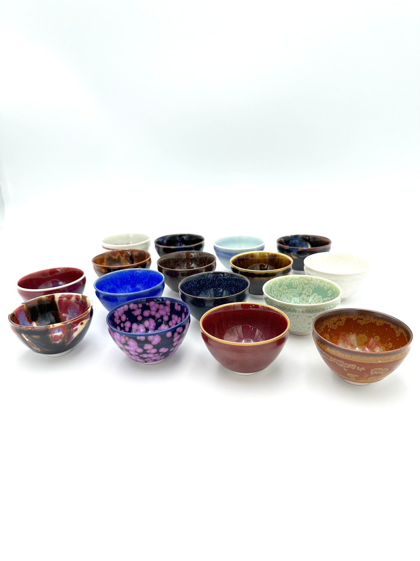 Arita Yaki (Ware) Sake Cups Set (16 Colors) Shinemon Kiln
