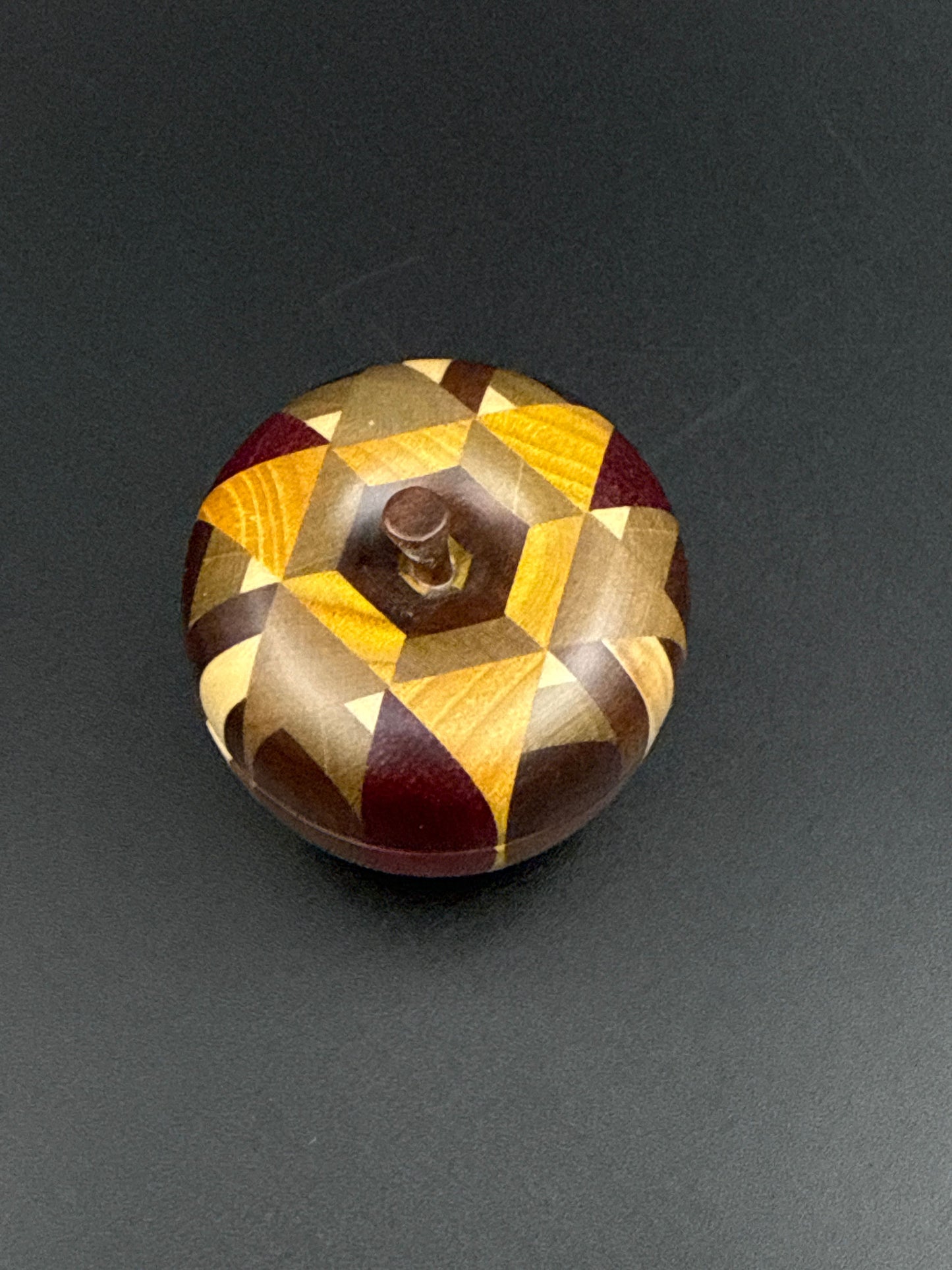 Hakone Yosegi Japanese Marquetry Apple-shaped Small Bowl