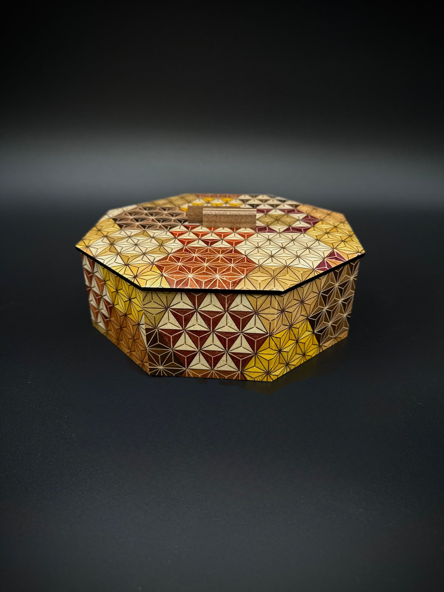 Hakone Yosegi Marquetry Octagon Confectionery Bowl