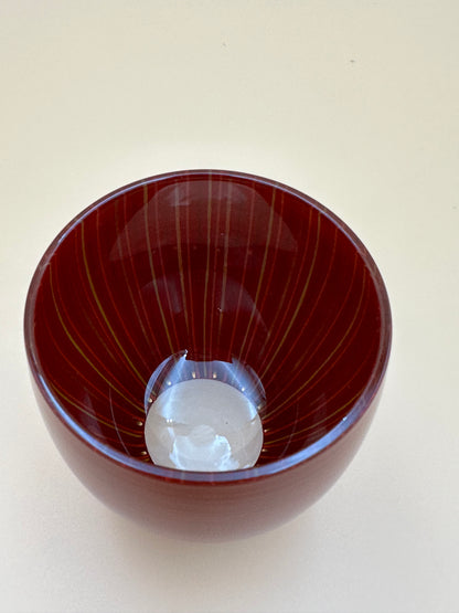 Urushi Lacquered Glass "TSUBOMI(Bud)" Red Sake Cup