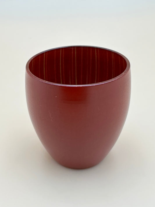 Urushi Lacquered Glass "TSUBOMI(Bud)" Red Sake Cup