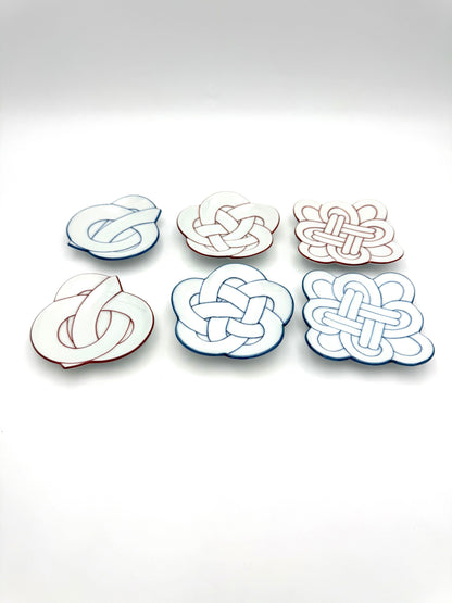 Arita Yaki (Ware) Gift Plate Set(Set of 6 plates)  with Wooden Box