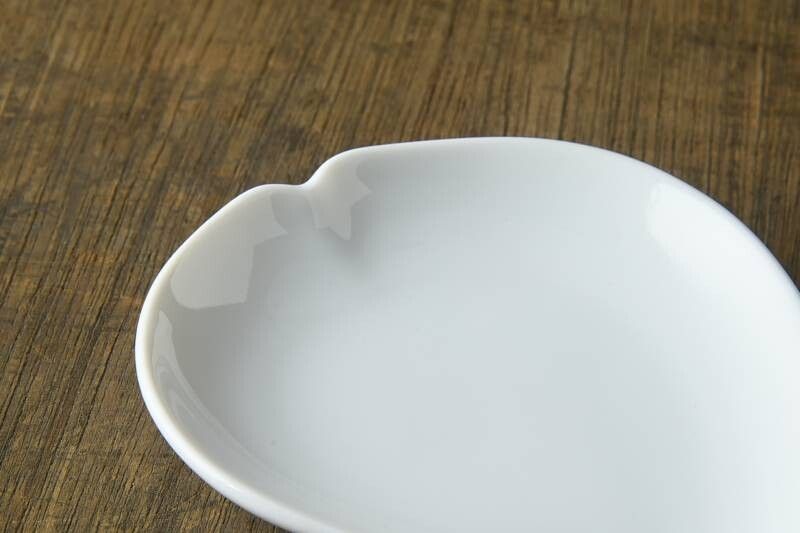 Mino Yaki Sakura Shaped Small Plates Set A (White)