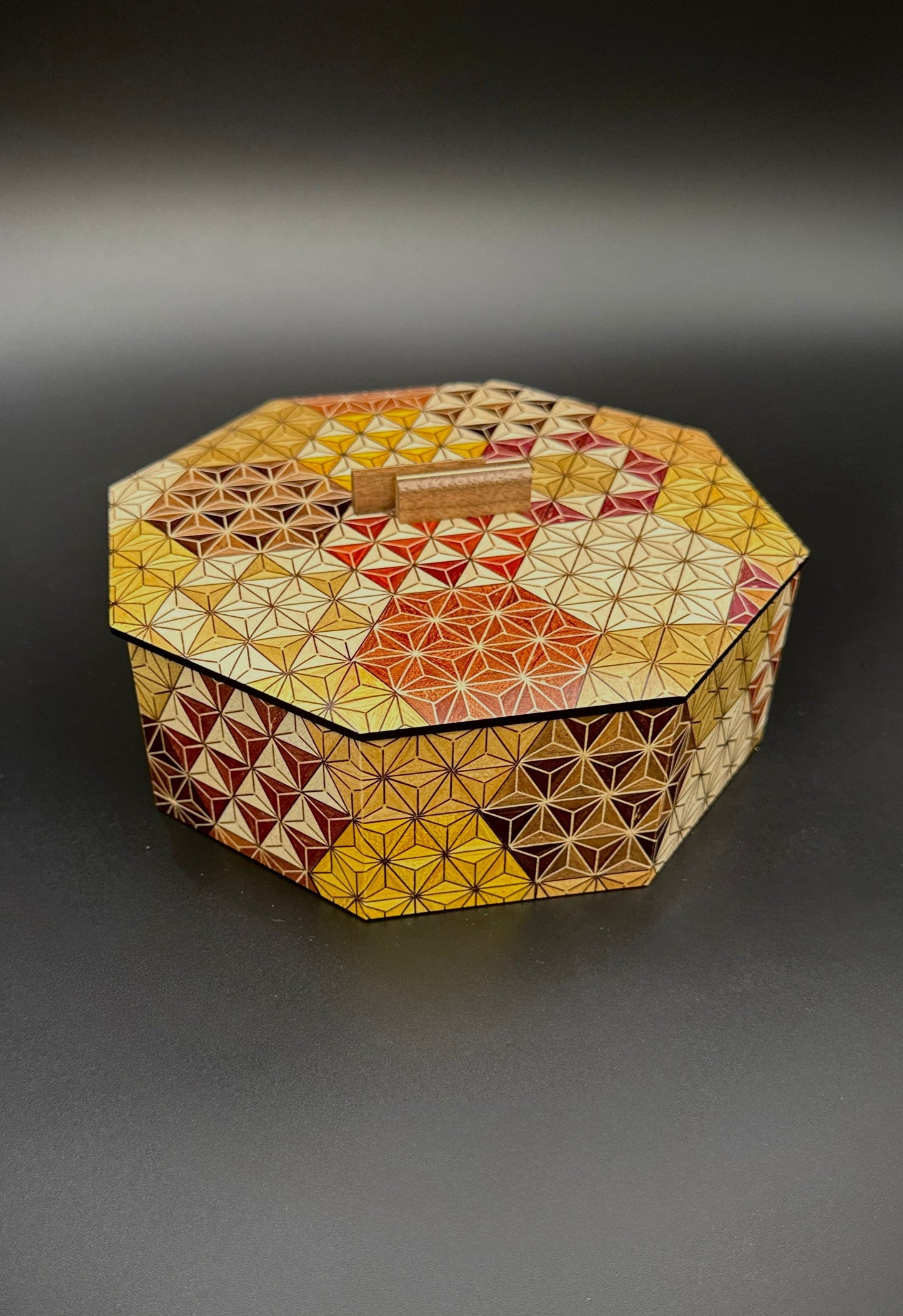 Hakone Yosegi Marquetry Octagon Confectionery Bowl