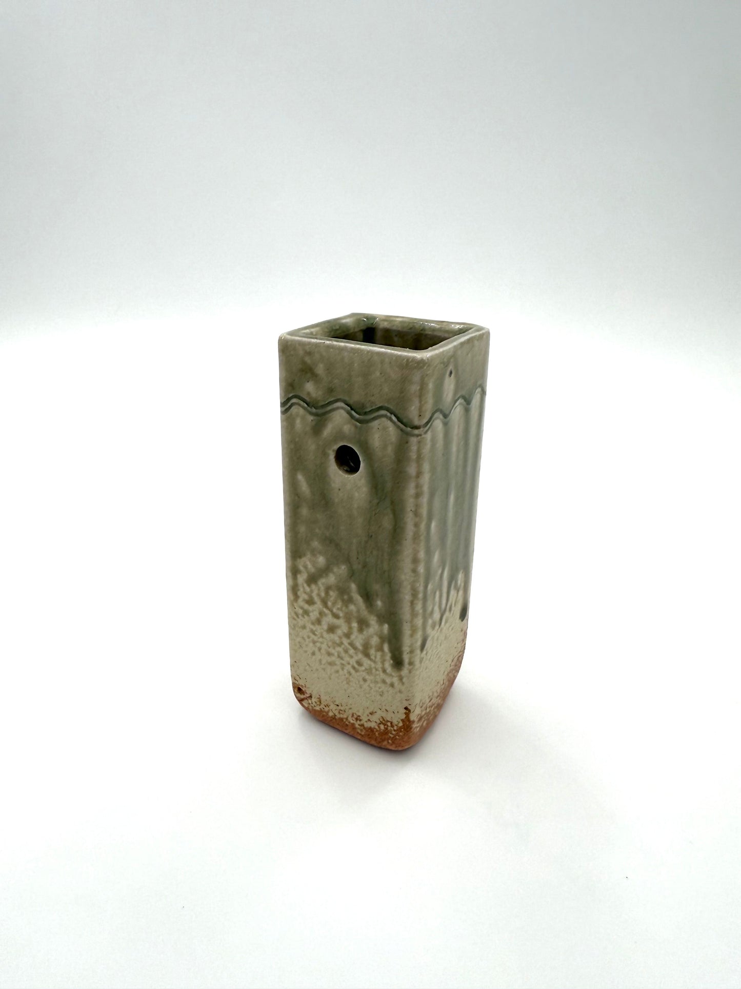 Shigaraki Yaki (Ware)  Small Green Vase