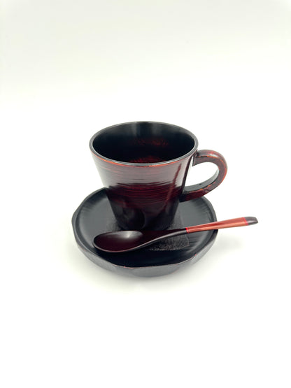 Yakumo Byakudan Amber Wooden Tea Cup with Handle