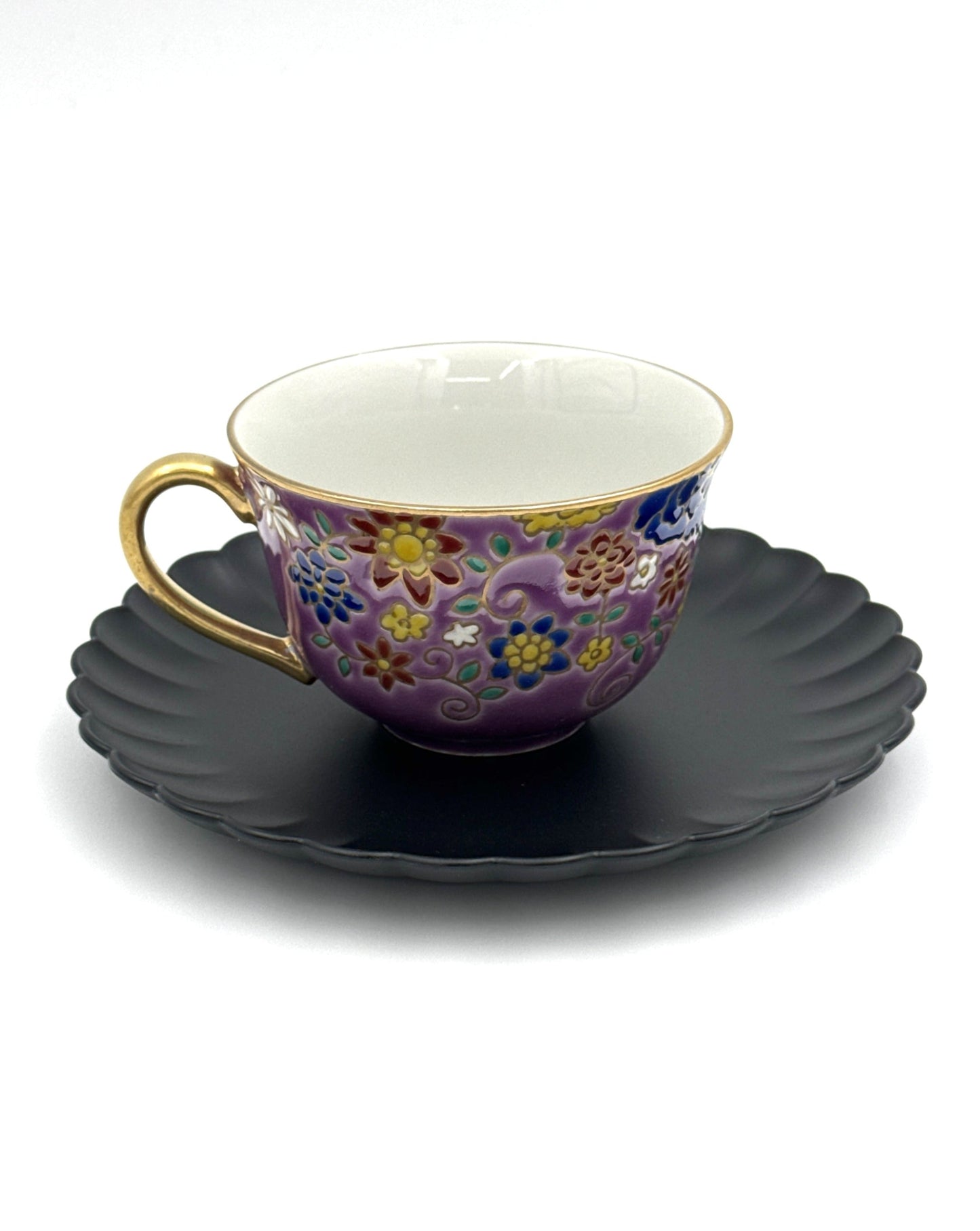 Kutani Yaki (Ware)Cup and Source, Blue Elephant