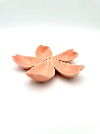 Mino Yaki  Sakura Shaped Small Dish Set  (Pink)