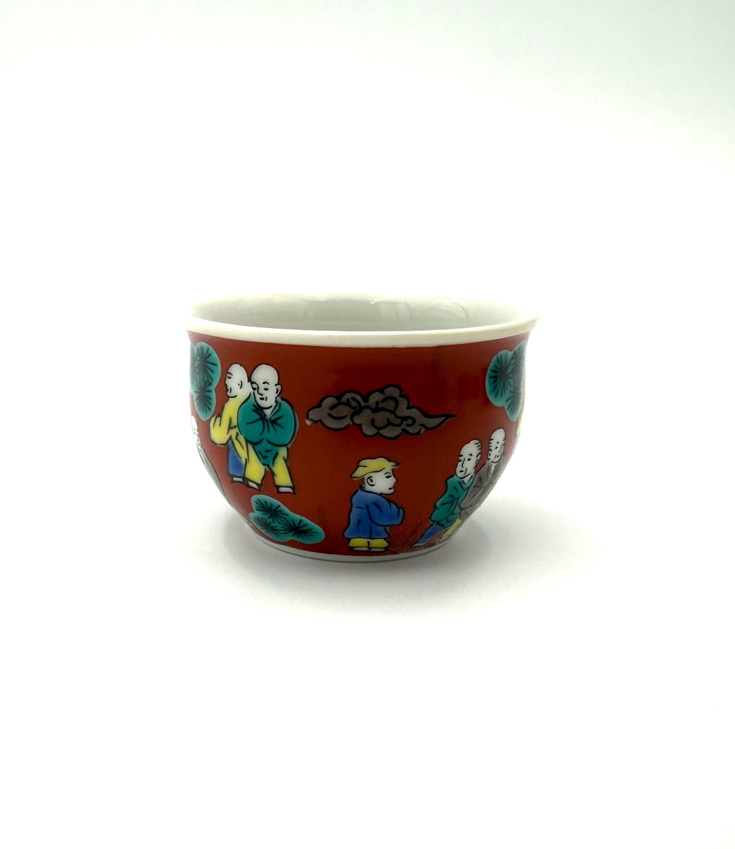 Kutani Yaki (Ware) Traditional Design Sake Cup Set (6 cups)