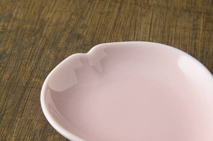 Mino Yaki Sakura Shaped Small Plates Set A (Pink)