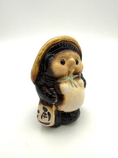 Shigaraki Ware Lucky Raccoon Figurine  (SS)