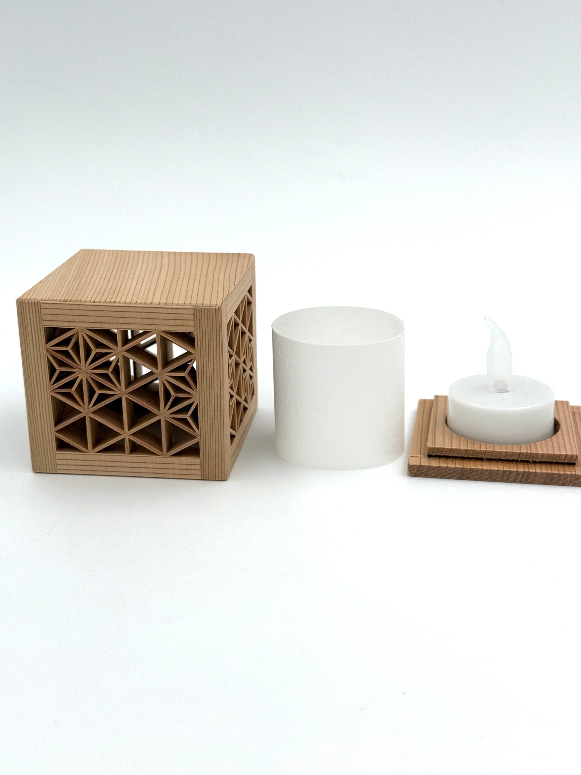 未使用 et.moku works 1/f LANTERN （SK）ウォルナット 1/4 Wood-Adapter（ゼブラウッド＃001）for 1/fLANTERN(SK
