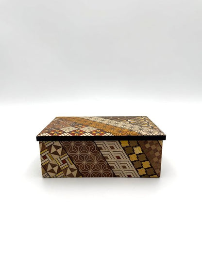 Hakone Yosegi Japanese Marquetry,  Small Box (Koyosegi Pattern) B