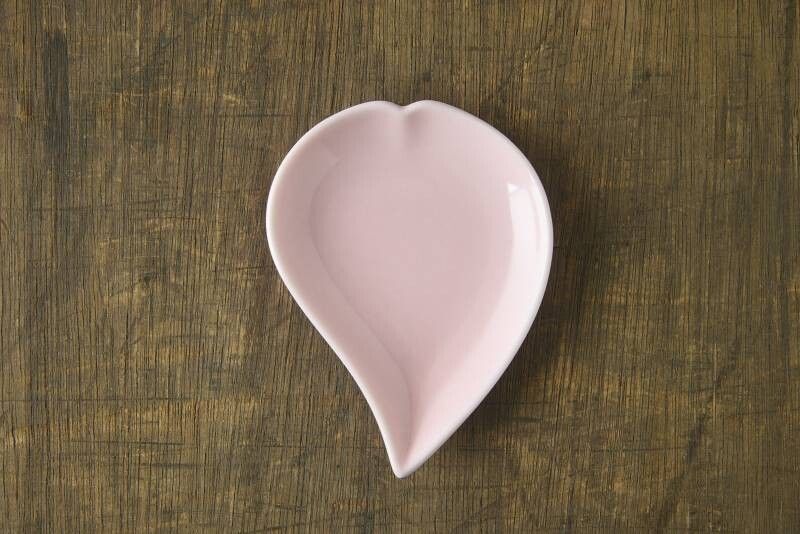 Mino Yaki Sakura Shaped Small Plates Set A (Pink)