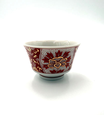 Kutani Yaki (Ware) Traditional Design Sake Cup Set (6 cups)