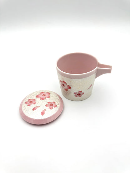 Arirta Yaki  Sakura Sake Set (1 karafe and 2 cups)