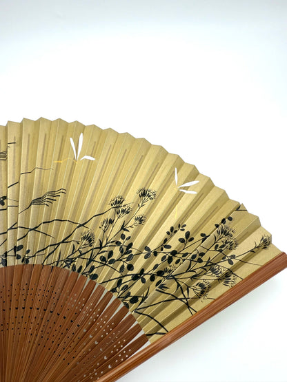 Ōmi Folding Fan-Dragonfly and Gourd