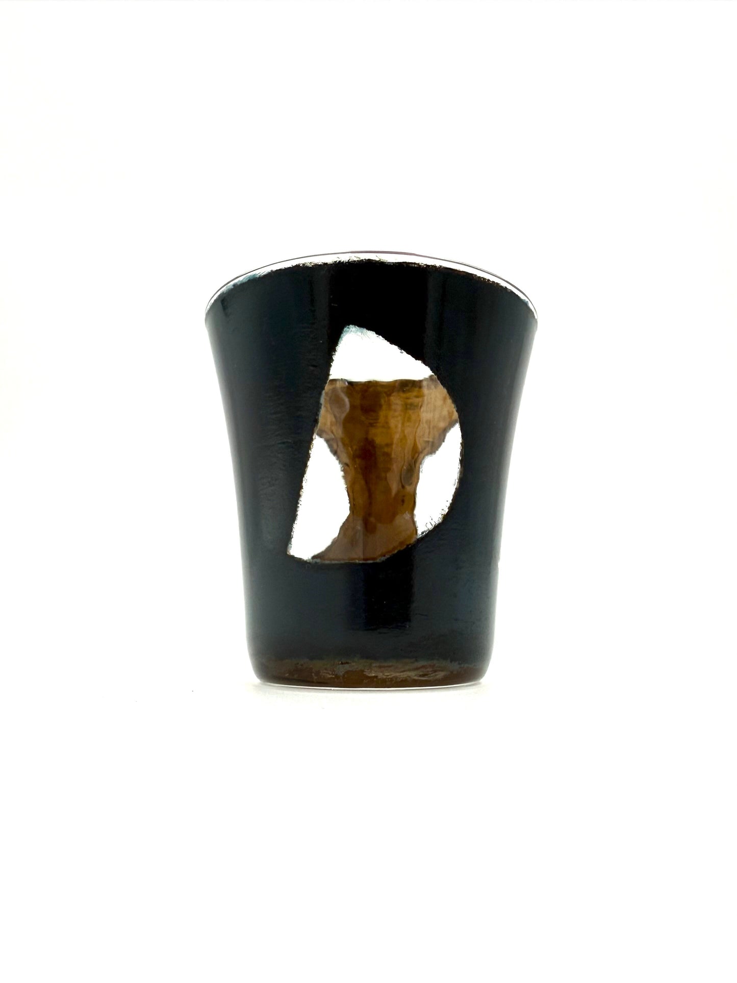 Urush Lacquered Glass Cup,  Moon