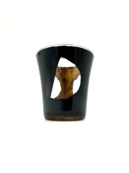 Urush Lacquered Glass Cup,  Moon