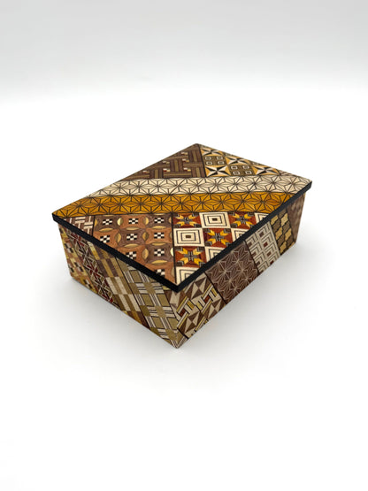 Hakone Yosegi Japanese Marquetry,  Small Box (Koyosegi Pattern) B