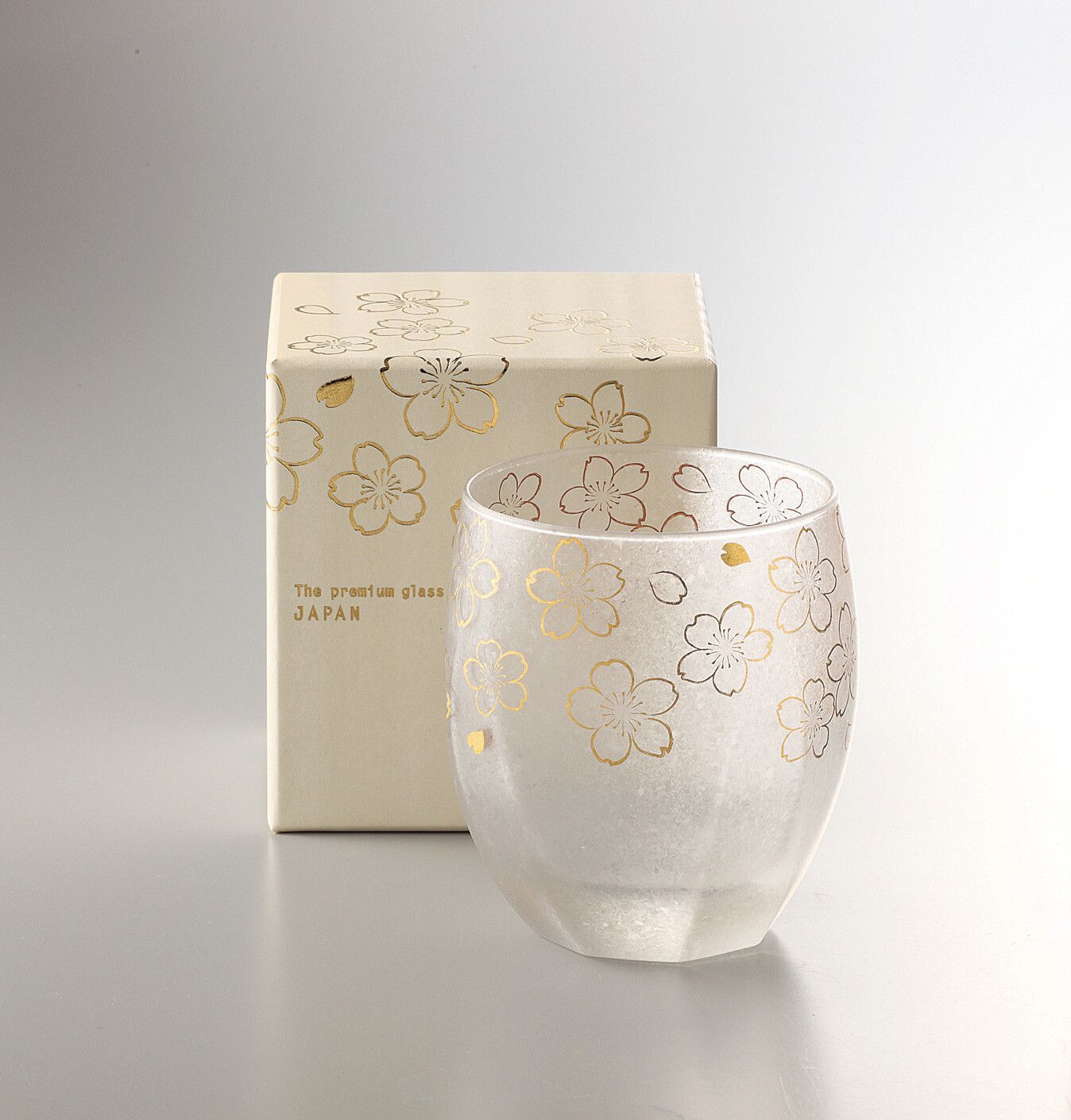 Sakura Stemless Glass Tumbler with Gift Box