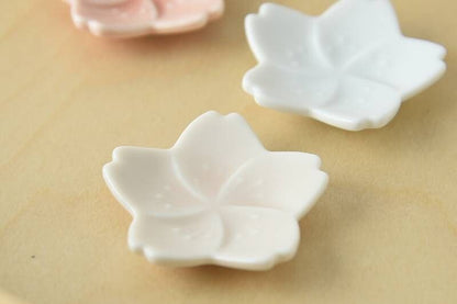 Mino Yaki Chopstick Rest, Sakura(Cherry Blossom) Shape (5 pcs)