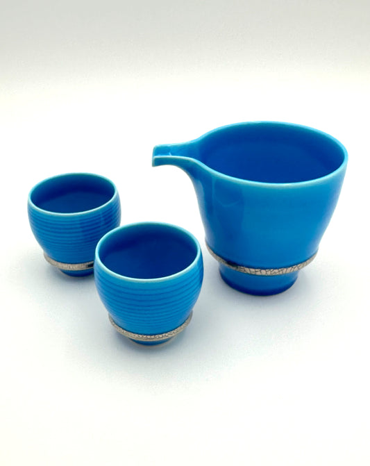 Arita Yaki (Ware) Half Sake Cup Set (In Wooden Box)