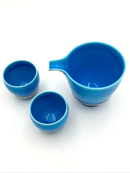 Arita Yaki (Ware) Half Sake Cup Set (In Wooden Box)