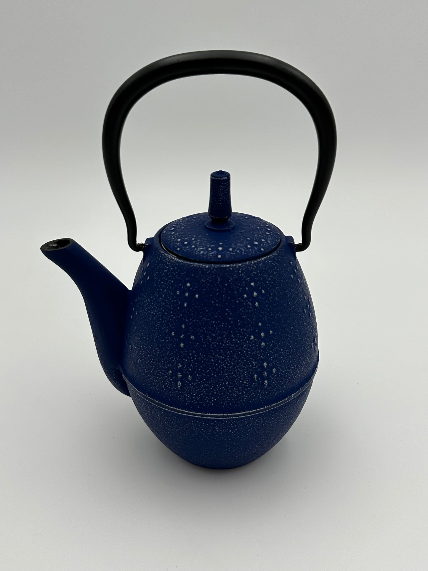 Nanbu Ironware Blue Teapot Egg-Shaped