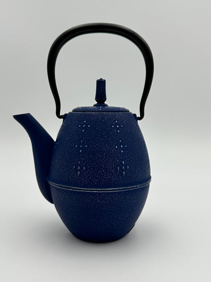 Nanbu Ironware Blue Teapot Egg-Shaped