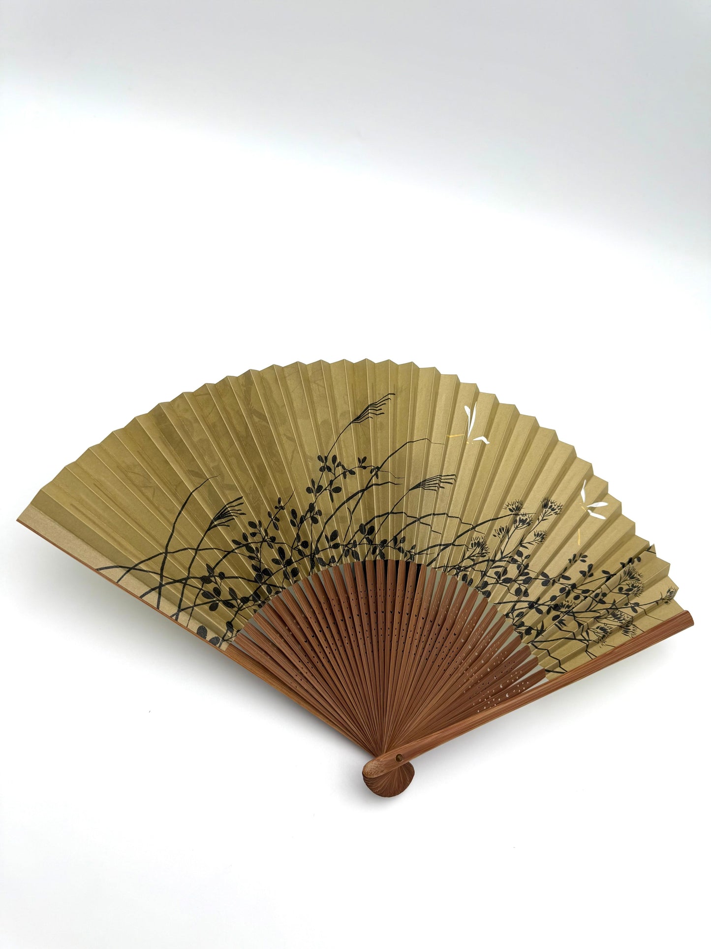 Ōmi Folding Fan-Dragonfly and Gourd