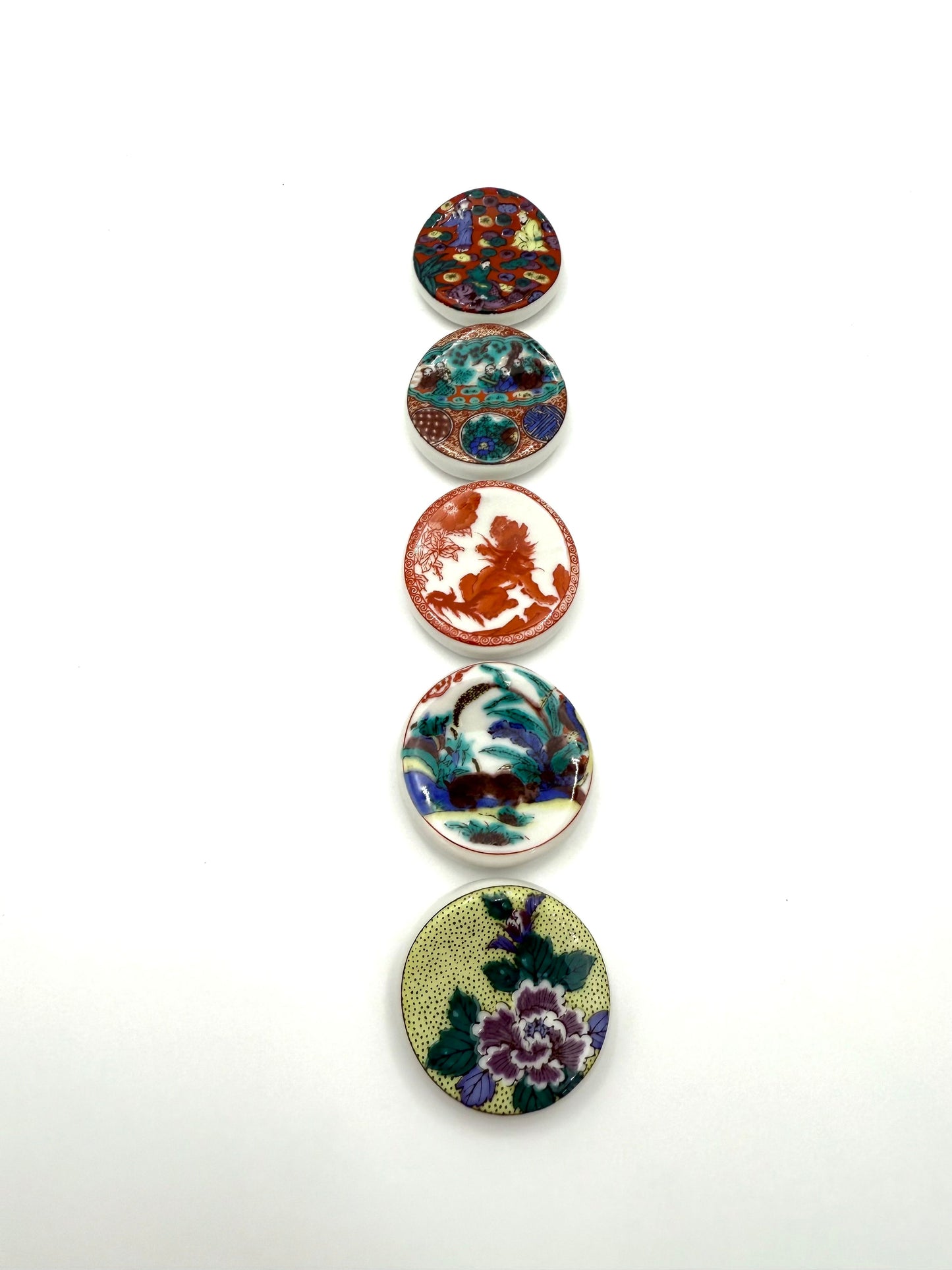 Kutani Yaki (Ware) Traditional Design Chopstick Rest(5 pcs)