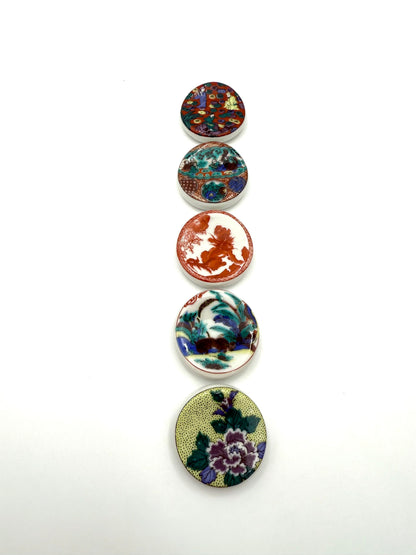 Kutani Yaki (Ware) Traditional Design Chopstick Rest(5 pcs)