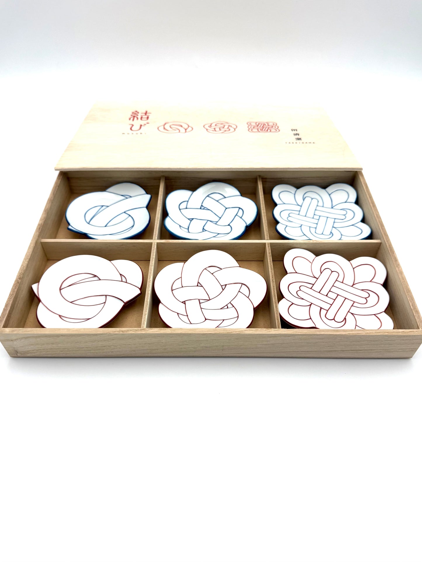 Arita Yaki (Ware) Gift Plate Set(Set of 6 plates)  with Wooden Box