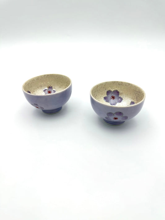 Arirta Yaki  Purple  Sake Cup/Teacup Set (2 Pcs)