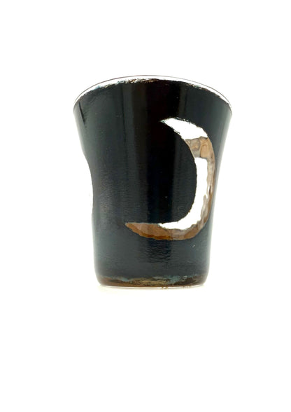 Urush Lacquered Glass Cup,  Moon