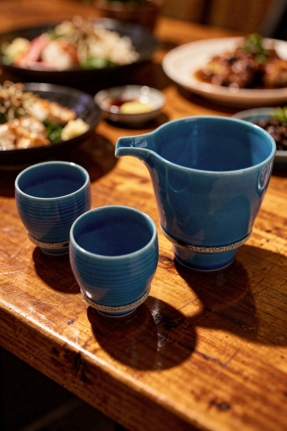 Arita Yaki (Ware) Half Sake Cup Set (In Wooden Box)