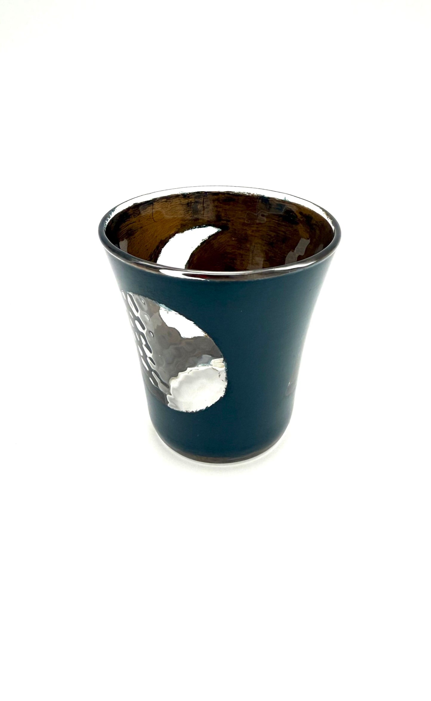 Urush Lacquered Glass Cup,  Moon