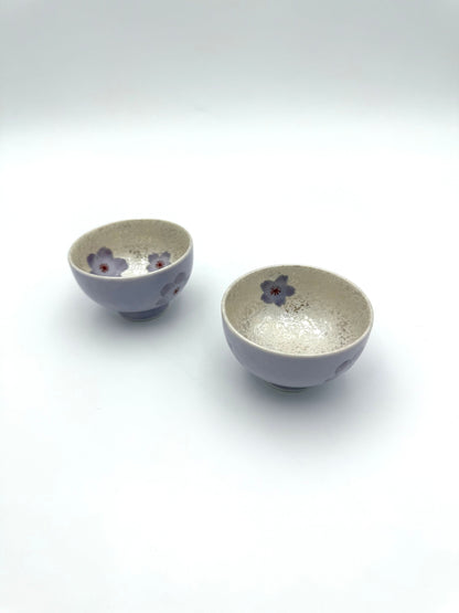 Arirta Yaki  Purple  Sake Cup/Teacup Set (2 Pcs)