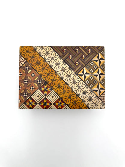 Hakone Yosegi Japanese Marquetry,  Small Box (Koyosegi Pattern) B