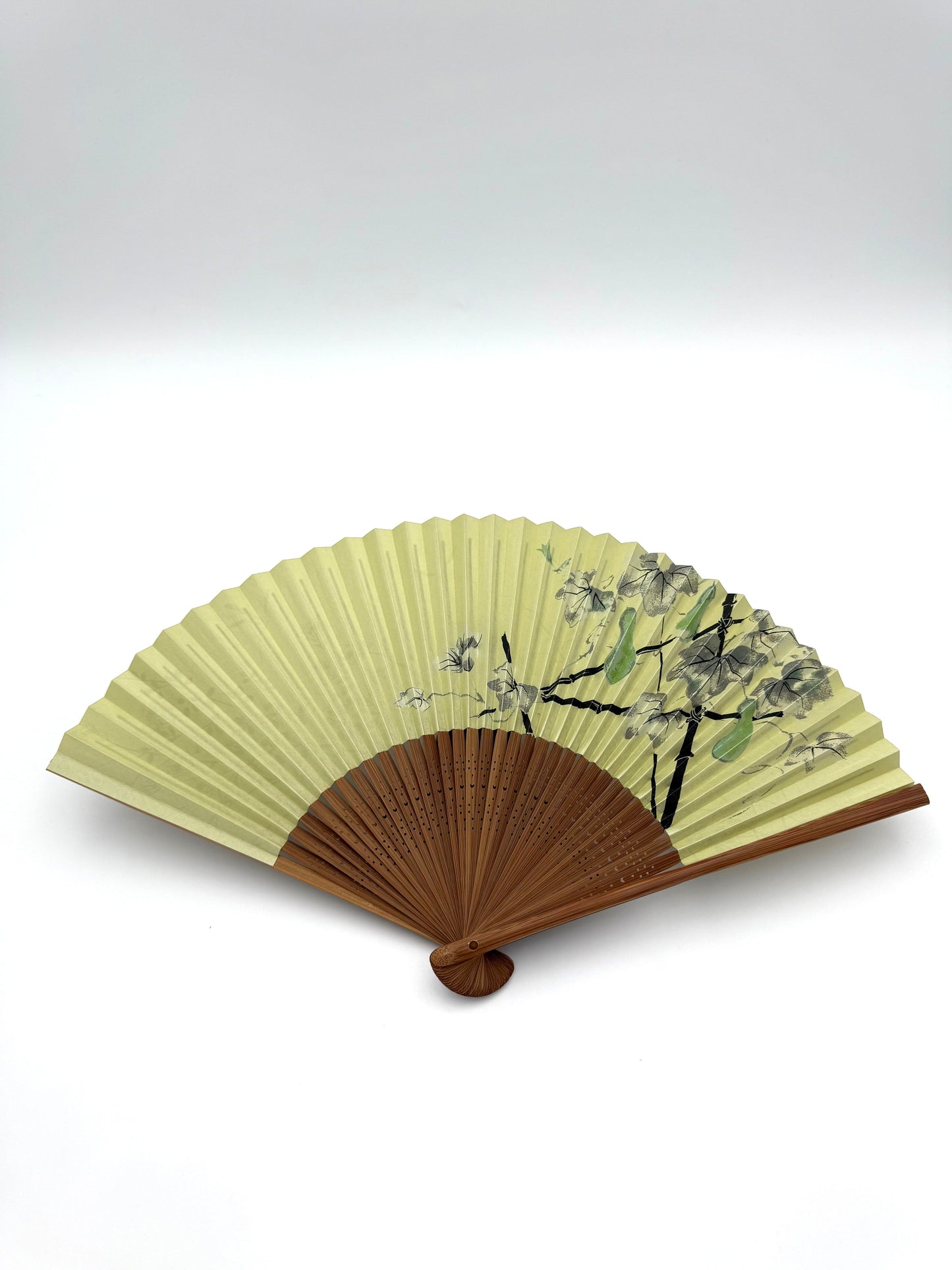 Ōmi Folding Fan-Dragonfly and Gourd