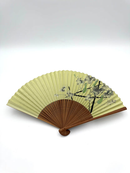 Ōmi Folding Fan-Dragonfly and Gourd